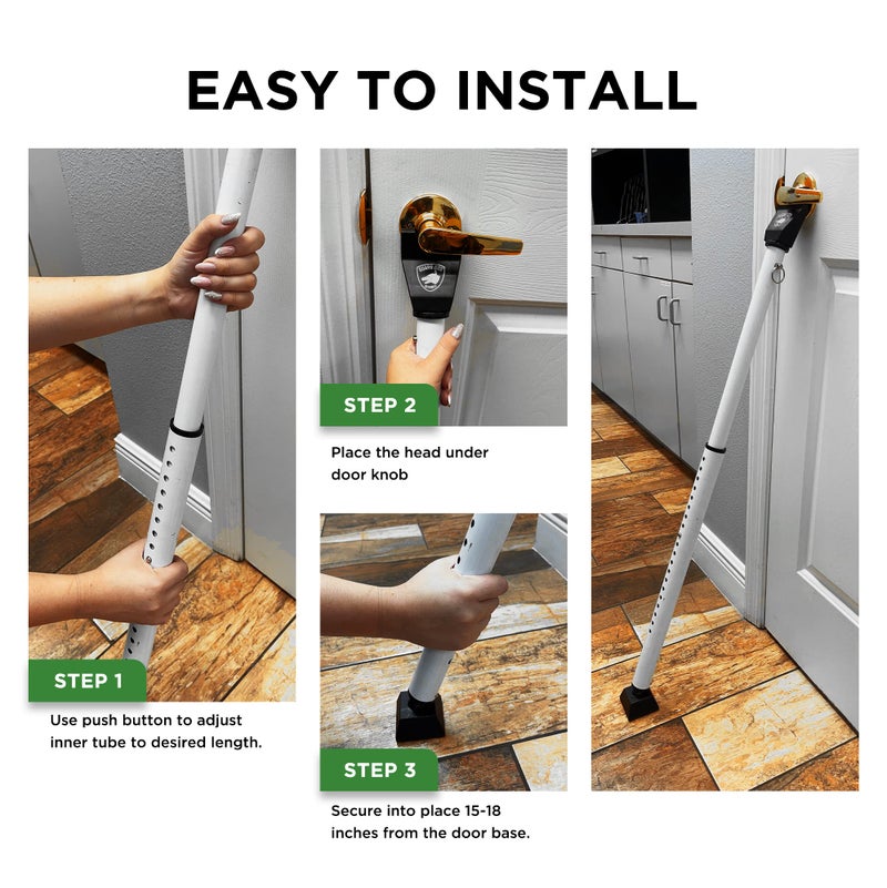 Guard Dog Security Sliding Door Security Bar, Door Jammer 2-in-1 Adjustable, Door Stoppers Security â€“ 40 Different Adjustments, by Guard Dog Security - Image 4